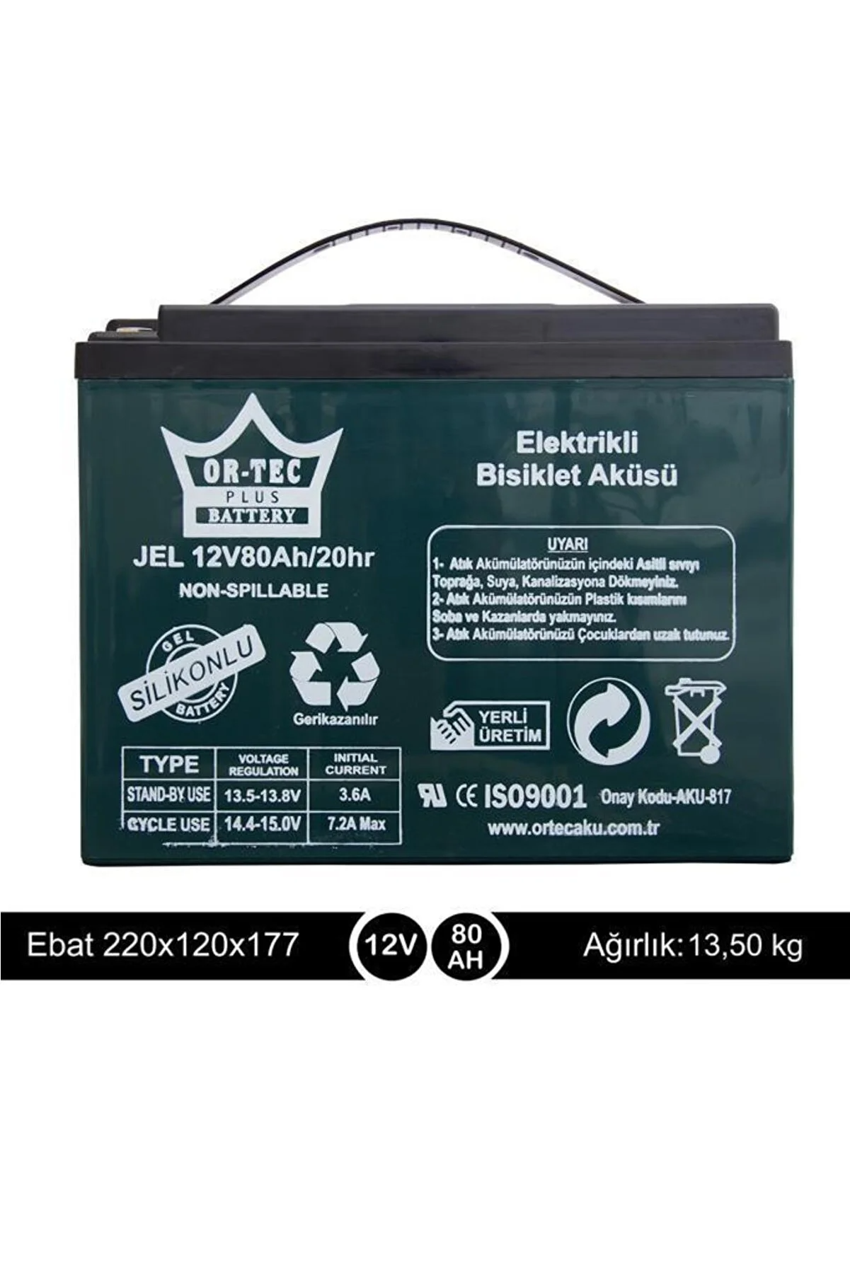 4 adet / Ortec 60/80 Amper Elektrikli Bisiklet Aküsü