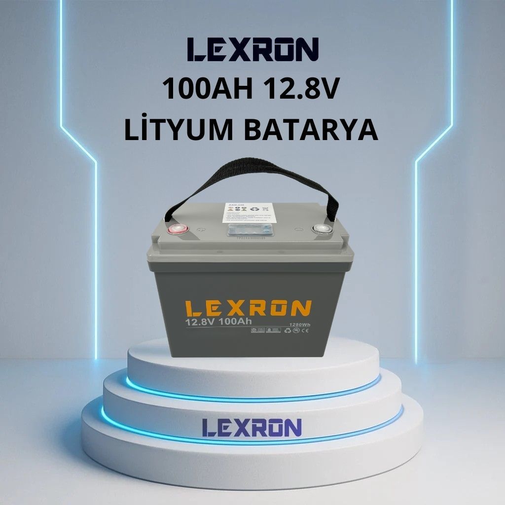 LEXRON 12.8V 100AH LiFePO4 Lityum Akü