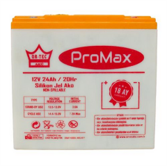 Ortec Promax 12V 24 AH Amper Elektrikli Motosiklet Aküsü