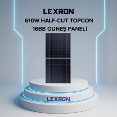 LEXRON TOPCON 600W 10BB HALF CUT GÜNEŞ PANELİ