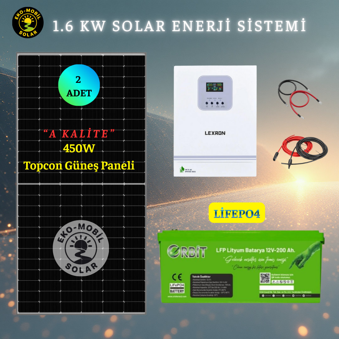 Hazır Solar Paket-Orta-1 Lifepo4 Lityum