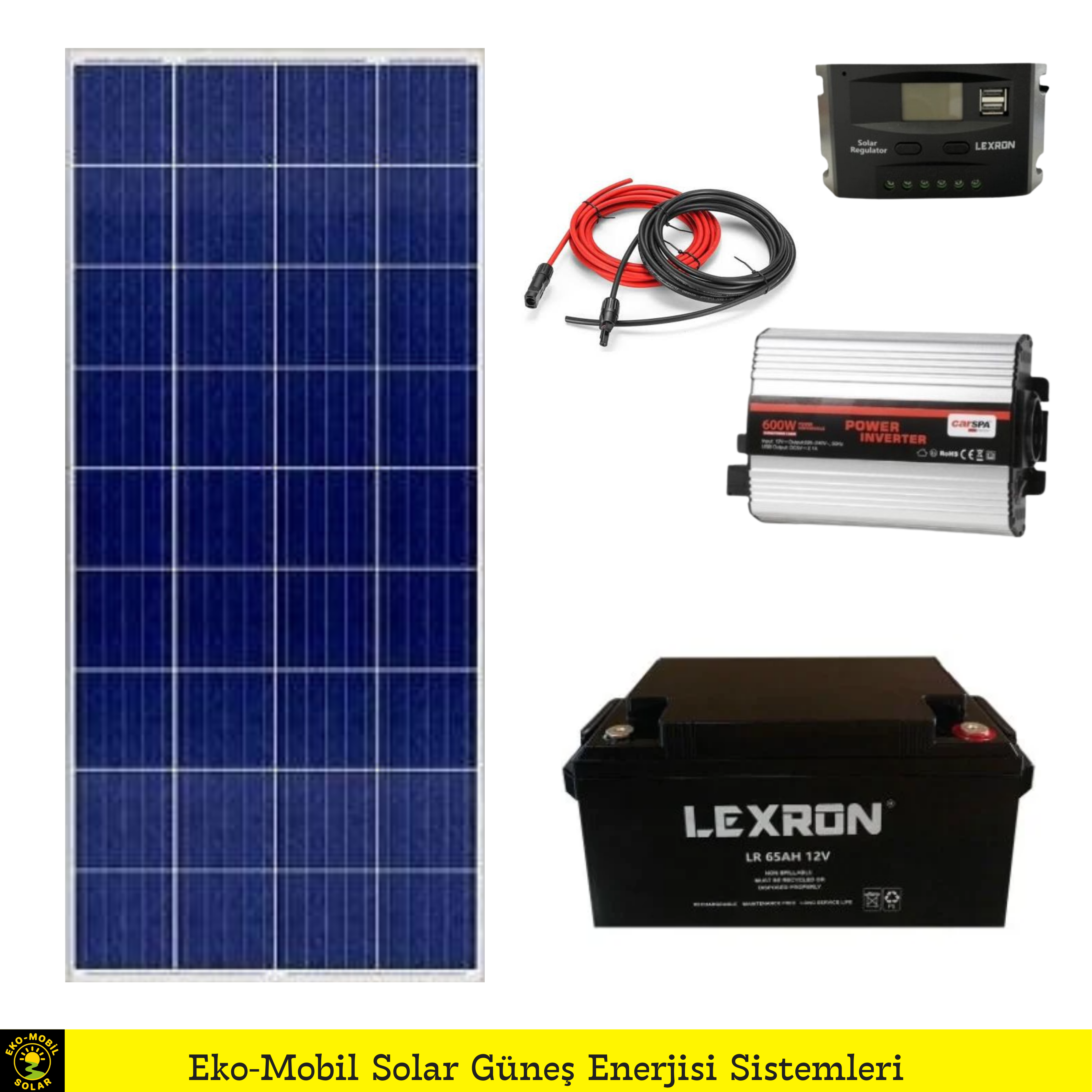 Hazır Solar Paket 600W 170W Polikristal 65 Ah Jel