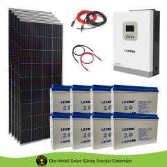 HAZIR SOLAR PAKET 6.2kW  5x600W Topcon 8x105Ah Jel