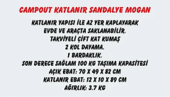 Campout Katlanır Sandalye MOGAN