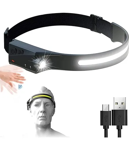 Sensörlü Şarj Olabilir Cob Led Ve Xpe 5 Mod Kafa Lambası Kamp Lambası (Çok Al Az Öde)