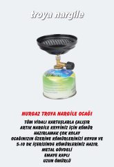 Nurgaz Troya Nargile Ocağı 230 Gr Kartuşlu