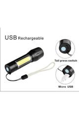 USB Şarjlı El Feneri (Çok Al Az Öde)