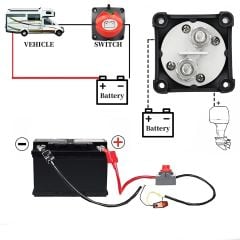 AKÜ DEVRE KESİCİ ŞALTERİ 275A 2P 12-48V ON-OFF 275 AMPER)