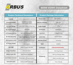 ORBUS 600W POWER STATİON TAŞINABİLİR GÜÇ KAYNAĞI