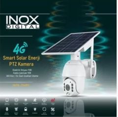 INOX-216IPC-3MP Su Geçirmez 4G SİM KART DESTEKLİ PTZ SOLAR Bulut Kayıt Destekli KAMERA