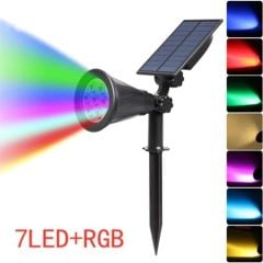 Solar RGB LED Bahçe Aydınlatma Güneş Enerjili Lamba