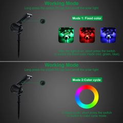 Solar RGB LED Bahçe Aydınlatma Güneş Enerjili Lamba