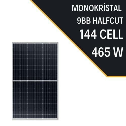 LEXRON 465W 9BB HALF CUT MONOKRISTAL GÜNEŞ PANELİ
