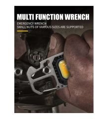 Keychain Light W5138 Cob Led USB Şarjlı Çok İşlevli Outdoor Survival Anahtarlık