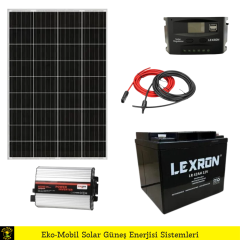 Hazır Solar Paket 600W İnverter 100W Monokristal 42Ah Jel