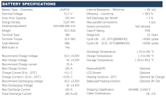 Europlus EPF48100-48V 100AH LiFePO4 Bluetooth Akü-4000 Cycle