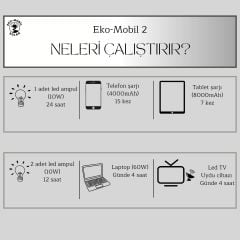 EKO-MOBİL MİNİ 2 TAŞINABİLİR SOLAR GÜÇ KAYNAĞI