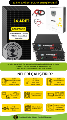 KLİMALI BÜYÜK EV PAKETİ 11KW HAZIR SOLAR PAKET
