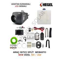 Hegel KARAVANLAR İÇİN ARAÇ ISITICI SPLİT WEBASTO 5KW DİZEL 12V