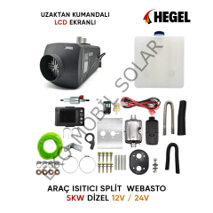 Hegel KARAVANLAR İÇİN ARAÇ ISITICI SPLİT WEBASTO 5KW DİZEL 24V