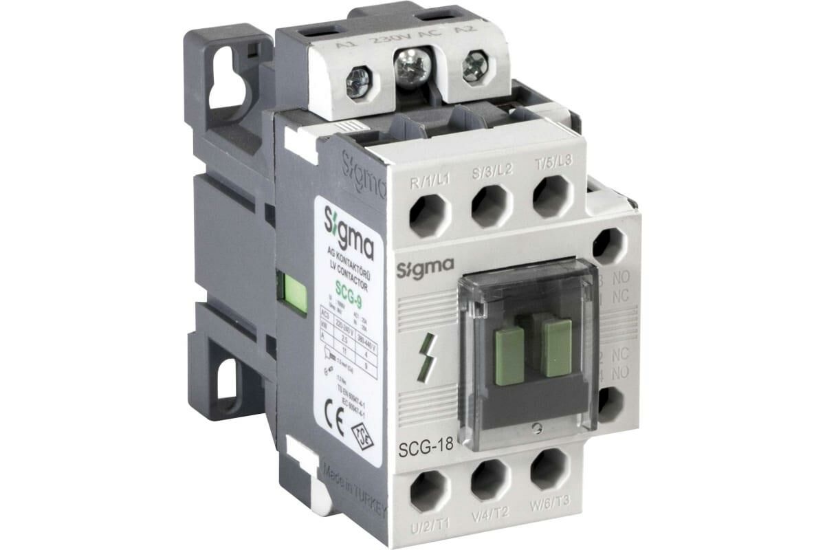 Sigma SCG012230 12A 5.5 kW Kontaktör 230VAC