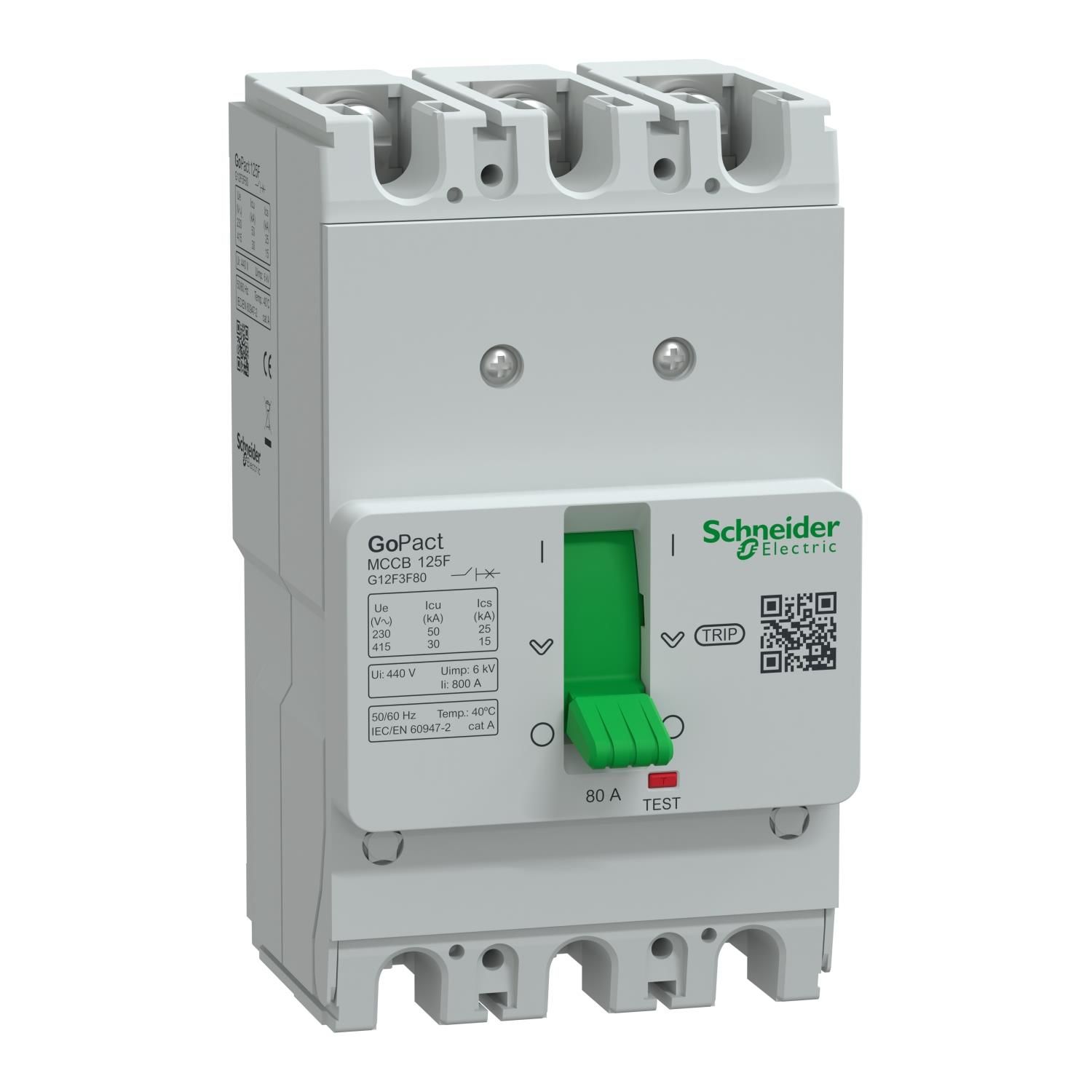 Schneider Electric G12F3F80 3X80A 30kA Termik Manyetik Şalter GoPact