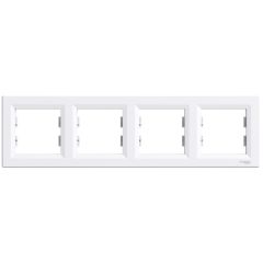 Schneider Electric EPH5800421 Asfora Beyaz Dörtlü Çerçeve Yatay
