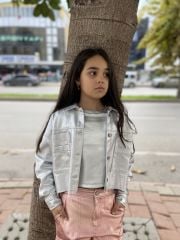 Kız Çocuk Parlak Lame Ceket
