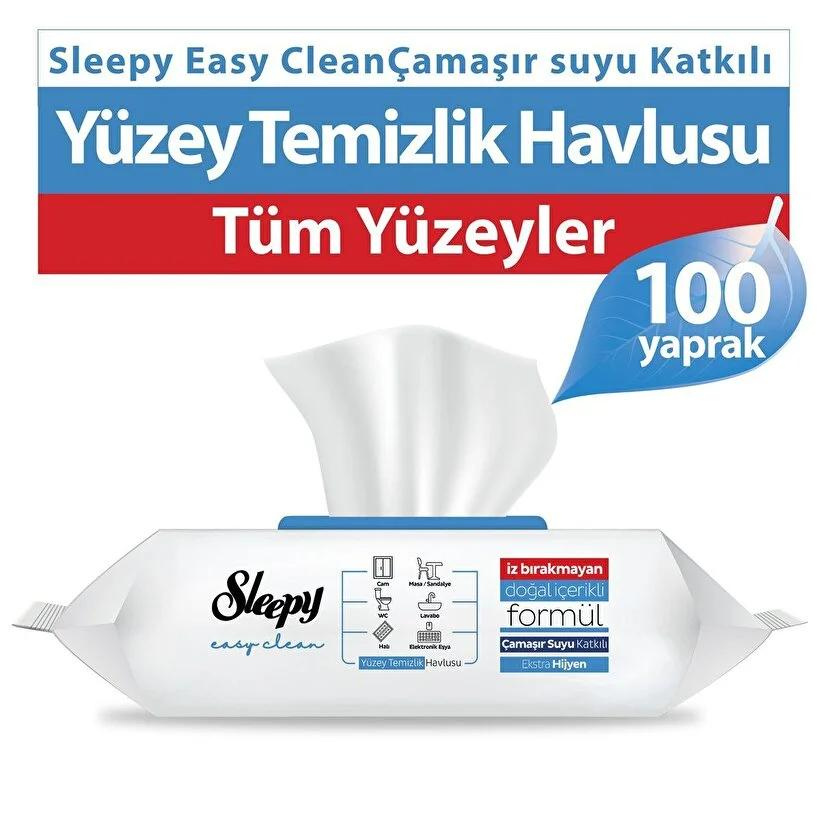 Sleepy Yüzey Temizlik Havlusu Çamaşır Suyu 100'Lü