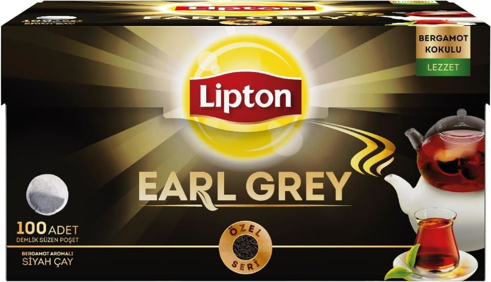 Lipton Earl Grey Demlik Poşet Çay 100'lü 320 Gr