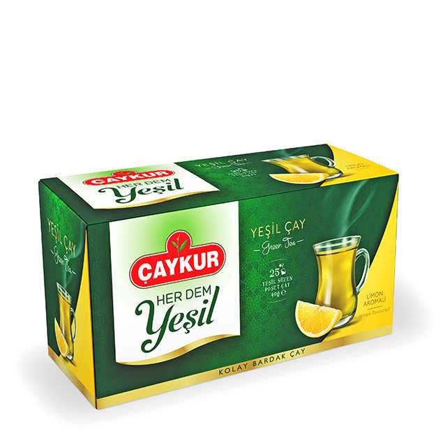 Çaykur Yeşil Çay Süzme Limonlu 40 Gr