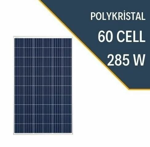 285W POLYKRİSTAL GÜNEŞ PANELİ