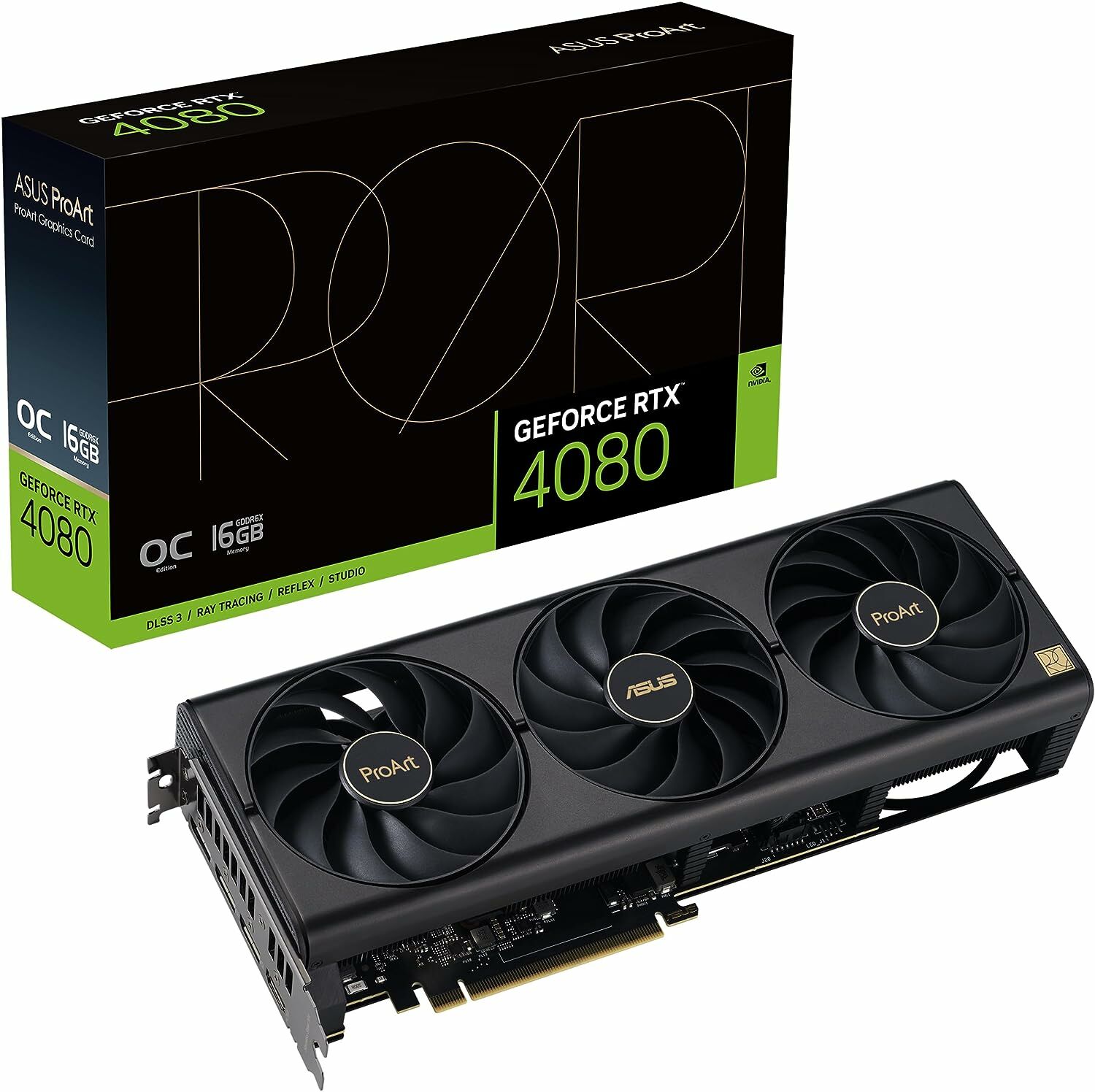 ASUS GeForce RTX 4080 PROART-RTX4080-O16G 16GB GDDR6X 256bit 2625MHz OC 1xHDMI 3xDP DLSS3 Ekran Kartı