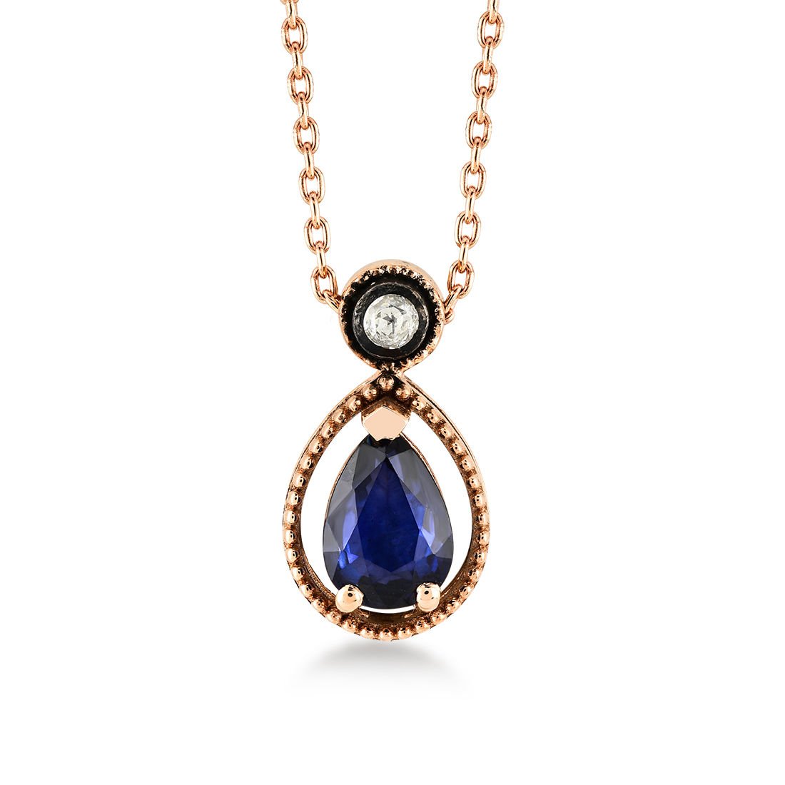Safir Elmas Kolye