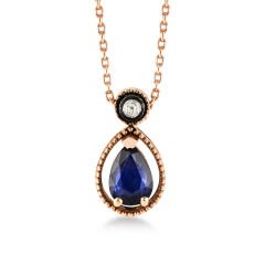 Safir Elmas Kolye