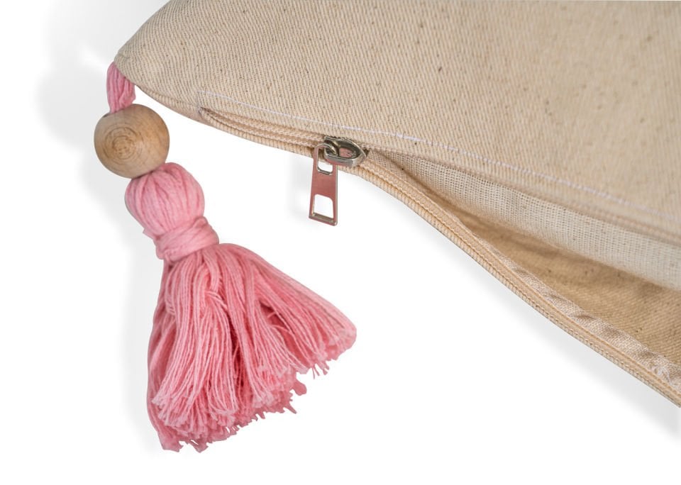 Pink Tasseled Pillow