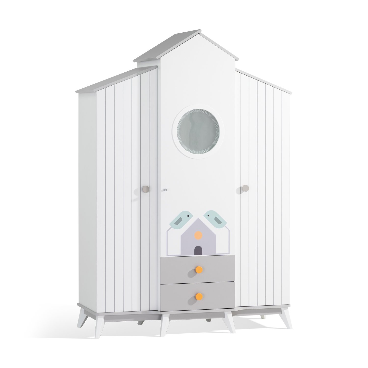 Bird House 3 Door Wardrobe