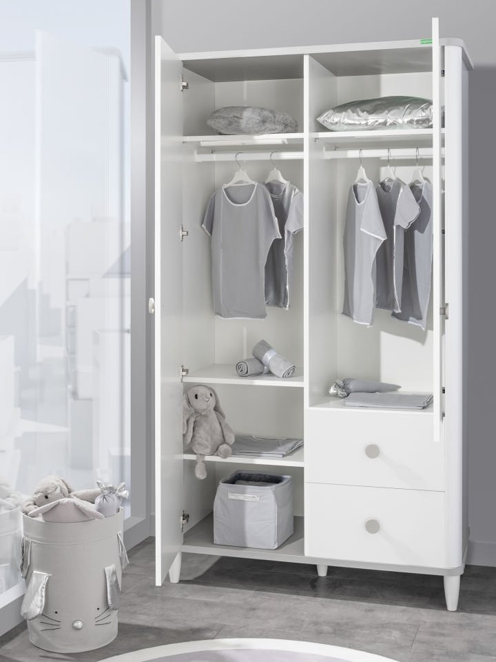 Aden Wardrobe with 2 Drawers