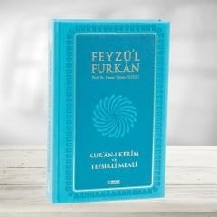 Feyzü'l Furkan Kur'ân-ı Kerîm ve Tefsirli Meali (Büyük Boy - Mushaf ve Meal - Mıklepli Ciltli) TURKUAZ/LACİVERT/TABA