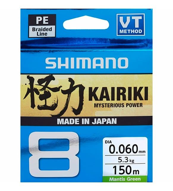 Shimano Kairiki 8x 150M Mantis Green Örgü İp Misina 0.06 MM