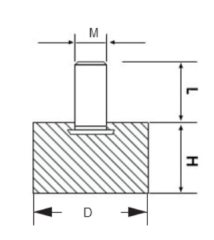 KAUÇUK TAKOZ TEK TARAF CİVATALI D:50xH:30 M10x30