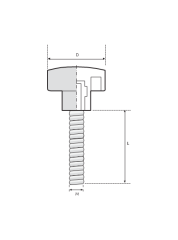 YILDIZ KELEBEK CİVATALI D:20 M4x10