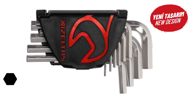 İZELTAŞ ALLEN ANAHTAR TAKIMI ALTI KÖŞE KISA 10 LU