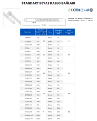 KABLO BAĞI BEYAZ 3.6x300 MM