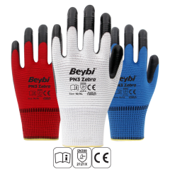 BEYNİ PN3 ZEBRA NİTRİL ELDİVEN KIRMIZI-SİYAH L/9