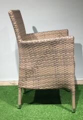 EL ÖRGÜSÜ RATTAN SANDALYE GULCA GRİ