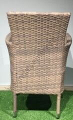 EL ÖRGÜSÜ RATTAN SANDALYE GULCA GRİ