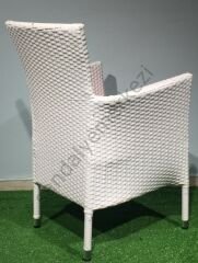 EL ÖRGÜSÜ RATTAN SANDALYE GULCA BEYAZ