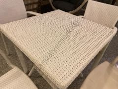 KARE RATTAN ÖRGÜ MASA TAKIMI 80X80cm 4 KİŞİLİK