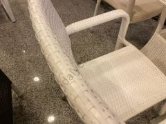 KARE RATTAN ÖRGÜ MASA TAKIMI 80X80cm 4 KİŞİLİK